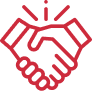 Red Handshake Icon