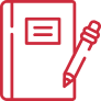 Red Pen and Pad Icon